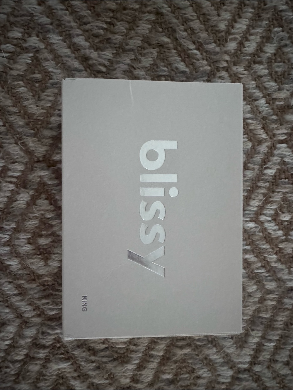 Bliss King Pillow Box in Light Gray and Silver